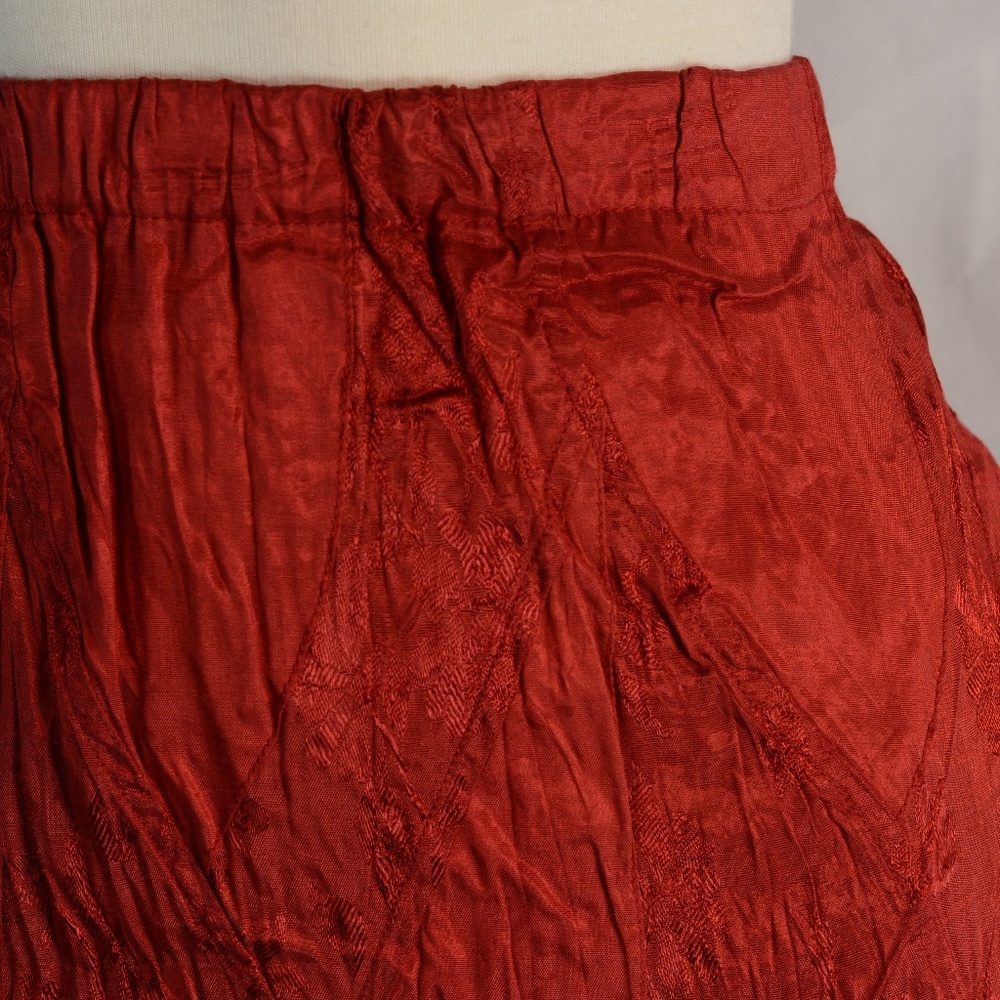 Coldwater Creek Red Crinkle Skirt SZ XL NWOT #B45 - Picture 6 of 8